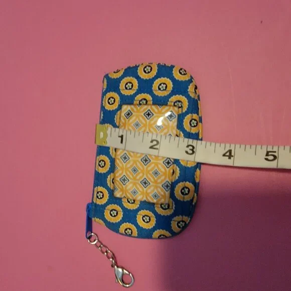 VERA BRADLEY RIVIERA BLUE CLIP ZIP ID CASE COIN CHANGE PURSE - Picture 6 of 9